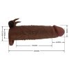 Pretty Love Quillon – 20 cm Vibrating Penis Sleeve Brown